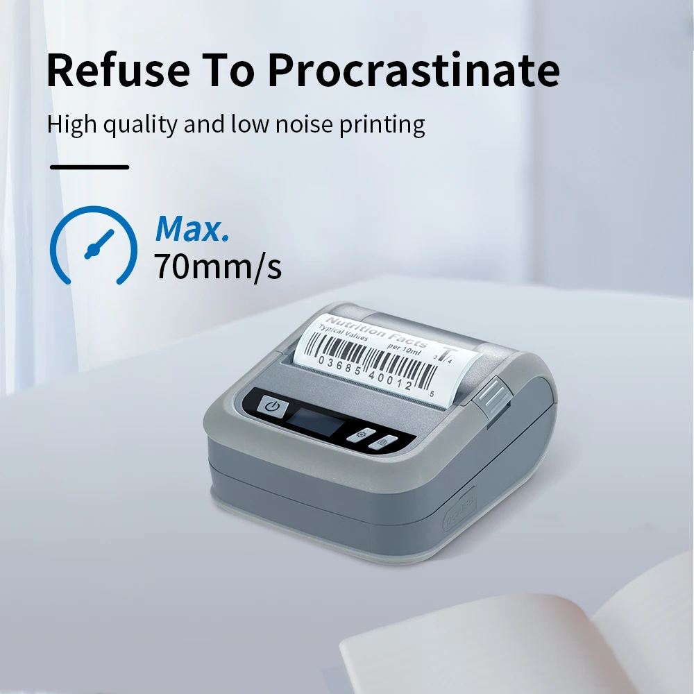 Xprinter модный дизайн 3-дюймовый портативный доставка стикер принтер мини-принтер 80 мм XP-P323B