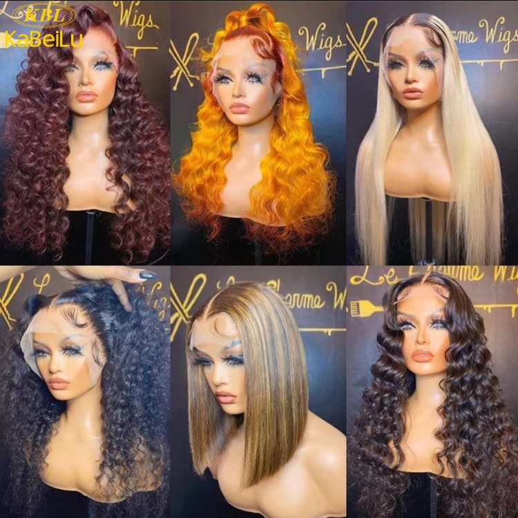 High Quality Natural Brazilian Human Hair Wig Pre Plucked Hairline ,Raw Indian Hair HD Lace Front Wigs For Black Women
