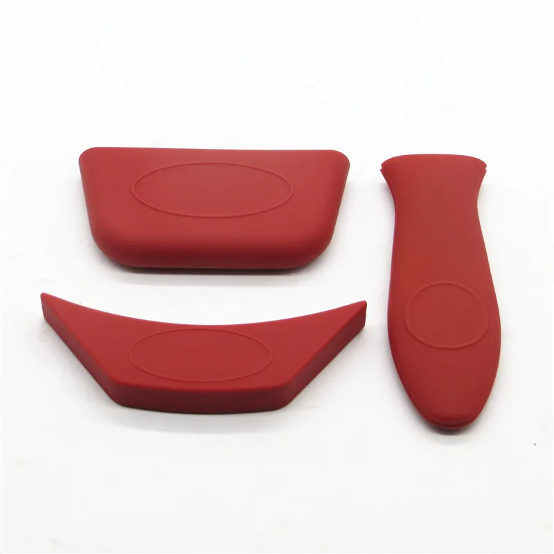 
Silicone anti-ironing pan handle three-piece anti-ironing and anti-slip pan handle set 