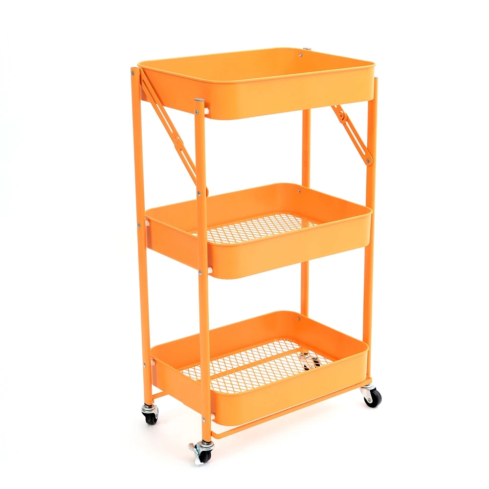 3 shelves vinyl bag housekeeping service cart welding cart multi-function with shelves