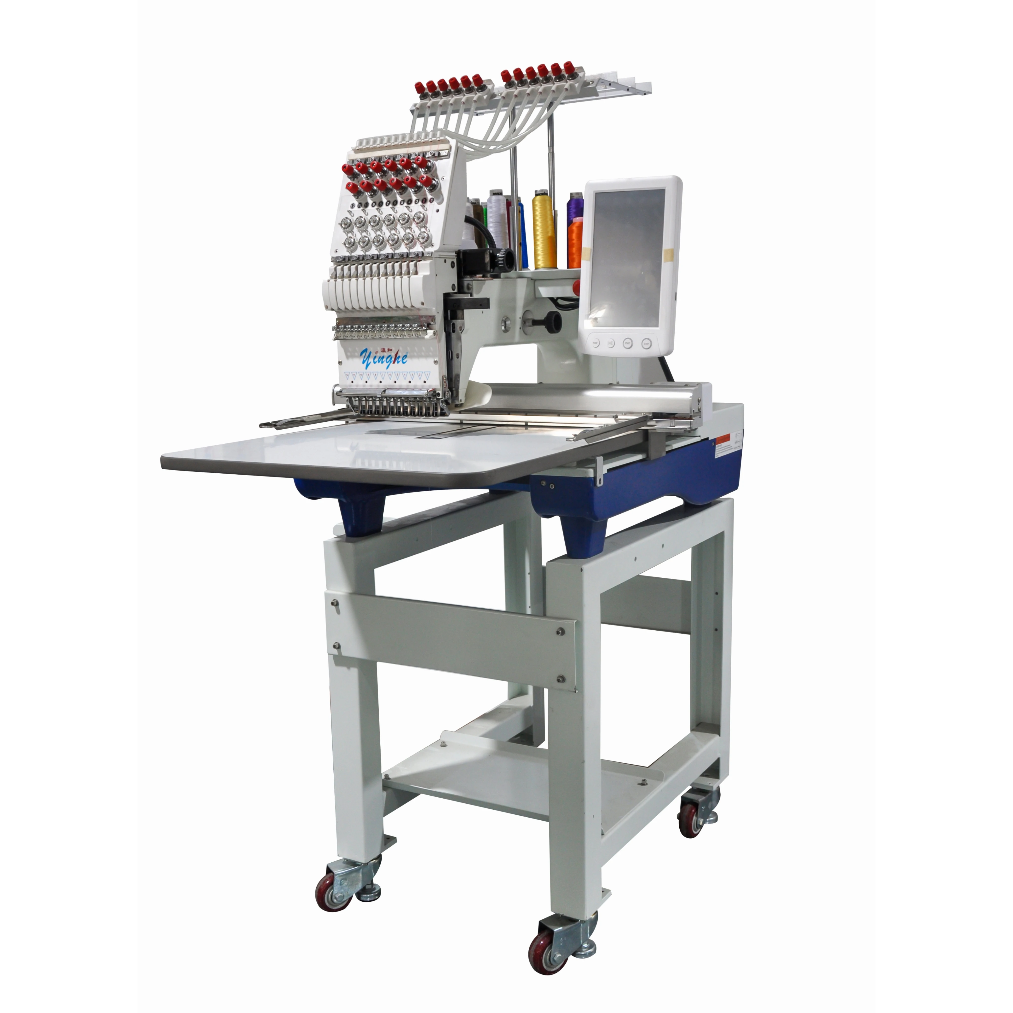 Yinghe Single Head 12 Needles monogram Computer Digital Polo Shirt Cap Hat Design Apparel Sewing and Embroidered Machine price