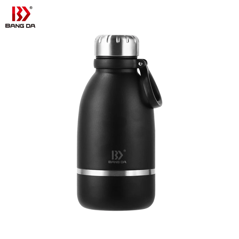 Patent Design stainless steel vacuum dog bottle with rotated bottom bowl for multipurpose usage