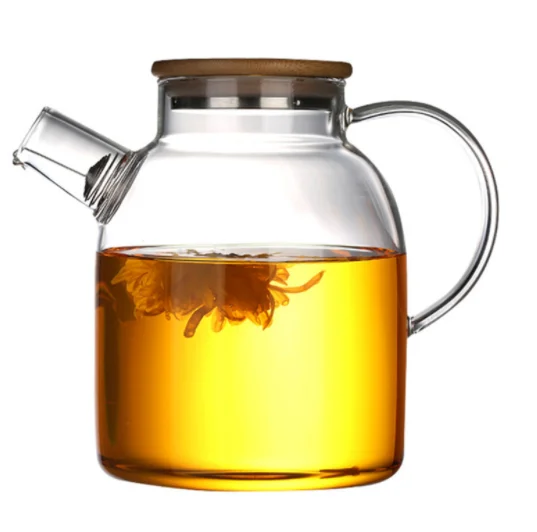 Hot sale New style hand blow 1.5L high borosilicate glass water carafe and glass teapot