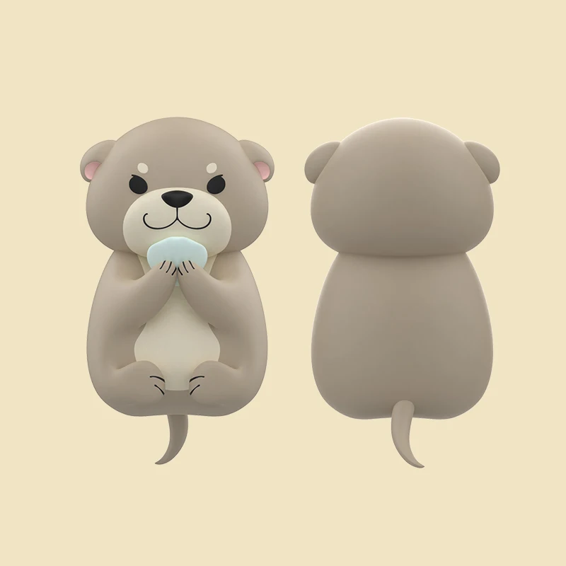 Wholesale Promotion Custom Breathing Otter Soft Stuffed Plush Sea Animal Sleeping Otter Custom Plush Toys
