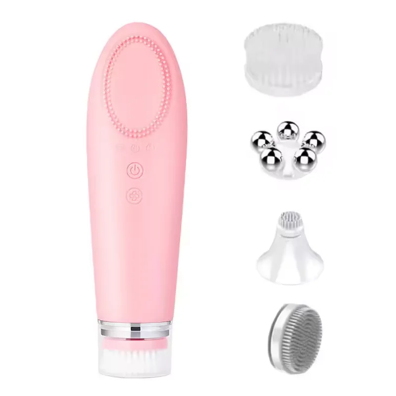 2024 Silicone Face Scrubber Brush Face Exfoliator Blackhead Acne Pore Wash Brush For Deep Cleaning Home use beauty equipment