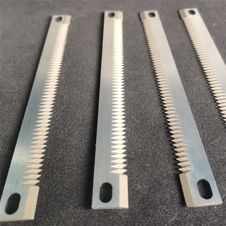 
 Поли завод OEM индивидуальный зигзаг режущий нож упаковочная машина нож пищевые пакеты упаковочная машина зубчатое лезвие  