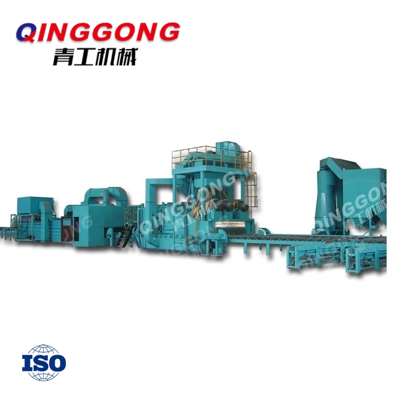 steel beams plate pipes shot blasting machine /painting drying production line