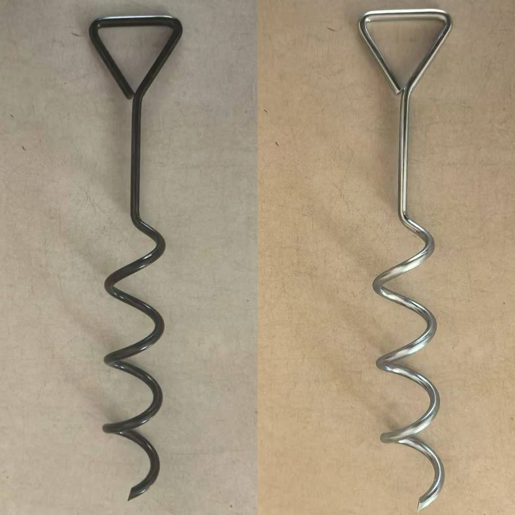 4-Piece Spiral Auger Swing Set Anchors Tent Trampoline Anchor Stake Pack Easy Installation Spiral Stakes