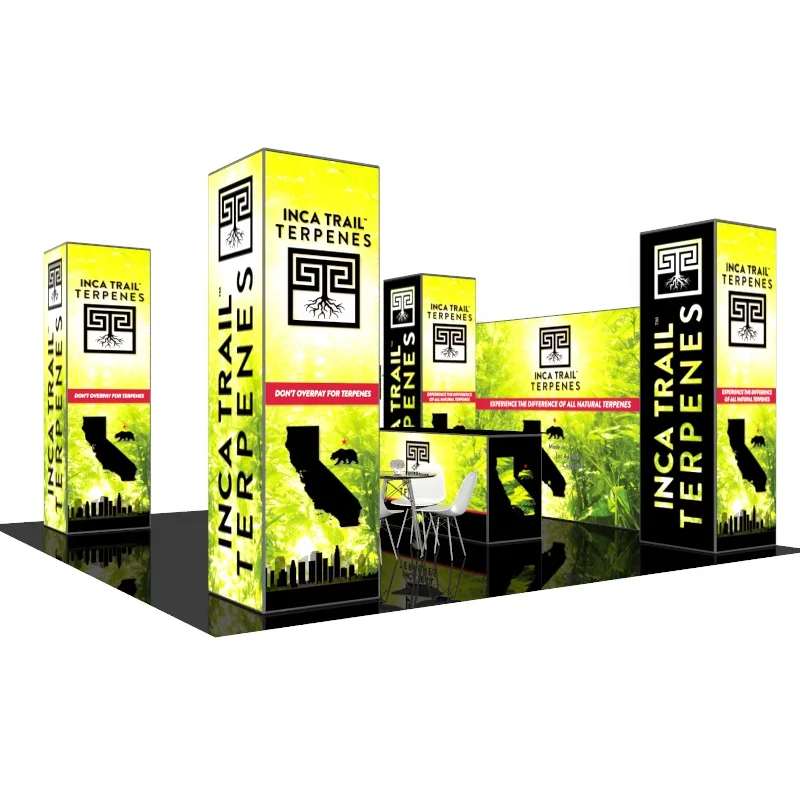 Easy Installation  Tension Fabric Backdrop Trade Show Booth 10x20 Display Light Exhibition Modular Display Exhibitions Stands