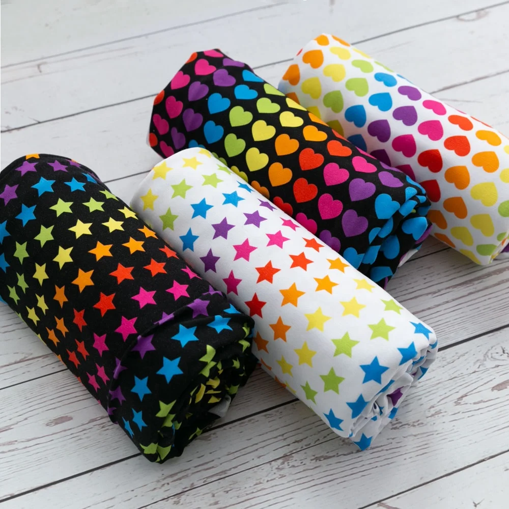 
Oeko tex certified custom design your own pattern rainbow digital print 95 cotton 5 lycra jersey fabric 