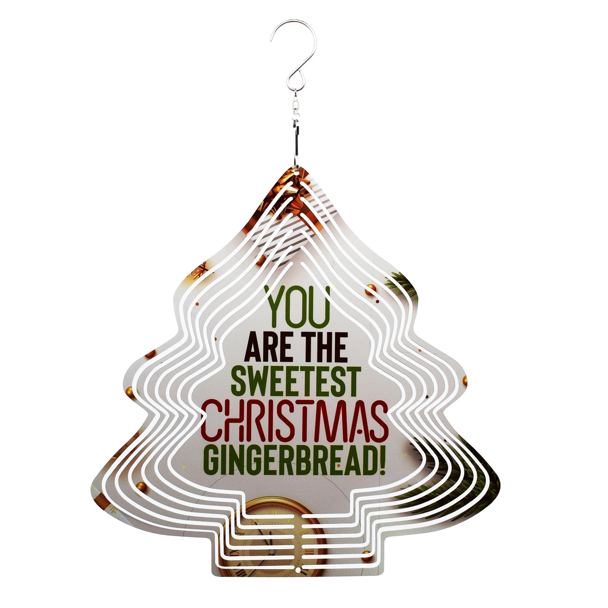 Blank Personalized Custom Printed Aluminum Hanging Garden Wind Spinners for Christmas Decoration