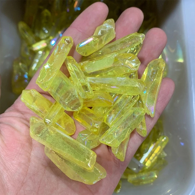
2-3 inches Wholesale Natural Red Aqua Aura Spirit Quartz Healing Crystal Stone Points For Home Decoration 