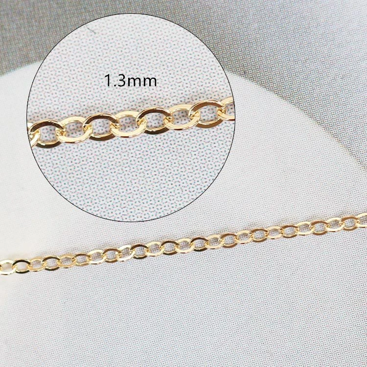 Good Quality US Imported Flat Chain 14K Gold Filled Oval Chain