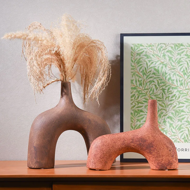 Creative Home Ceramic Decorations Ins Premium Vintage China Vase Dried Flower Vase