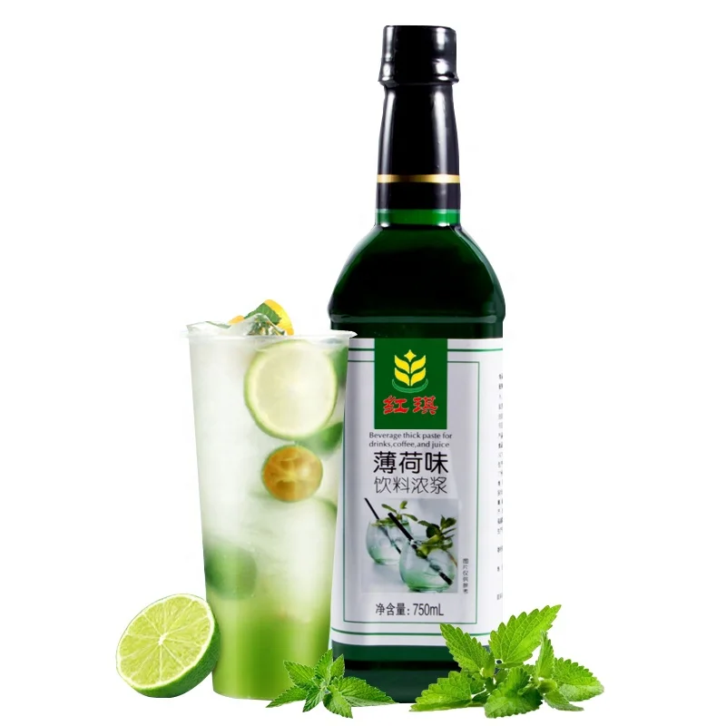 Concentrated Syrup Milk Tea Shop Raw Materials Peppermint Fruit Dew Bar Cocktail Special For Drinks Juice