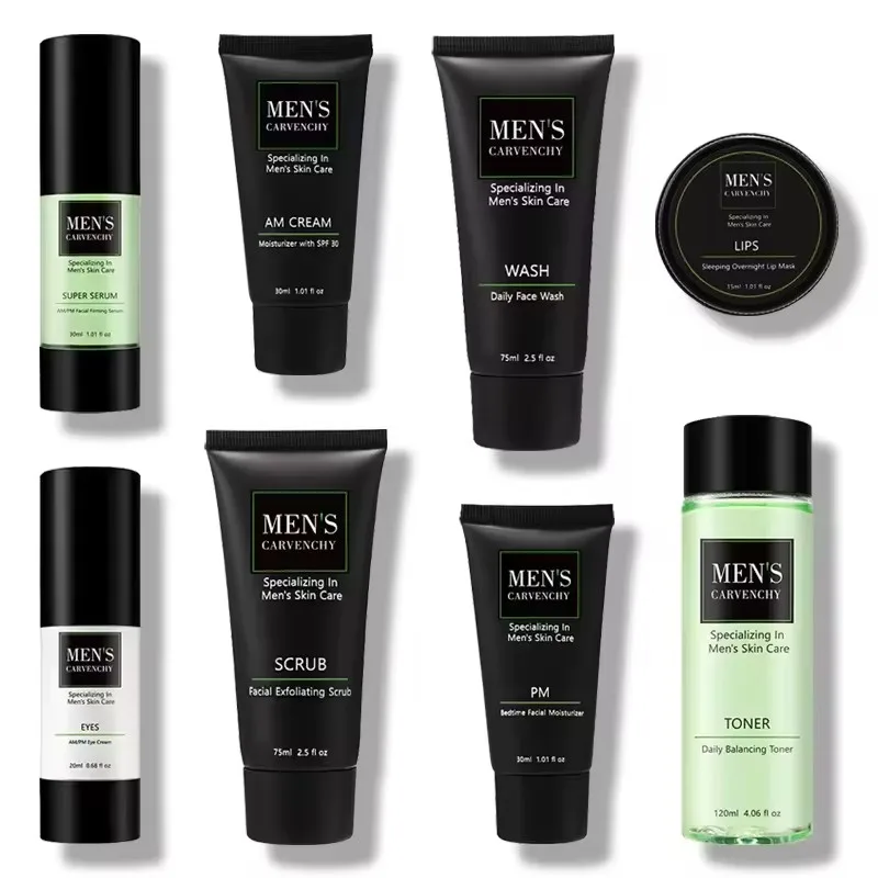 Top Selling Men Skin Care Kit Moisturizing Facial Anti Aging Eye Cream Oil Control Face Cleanser Mens Skin Care Set