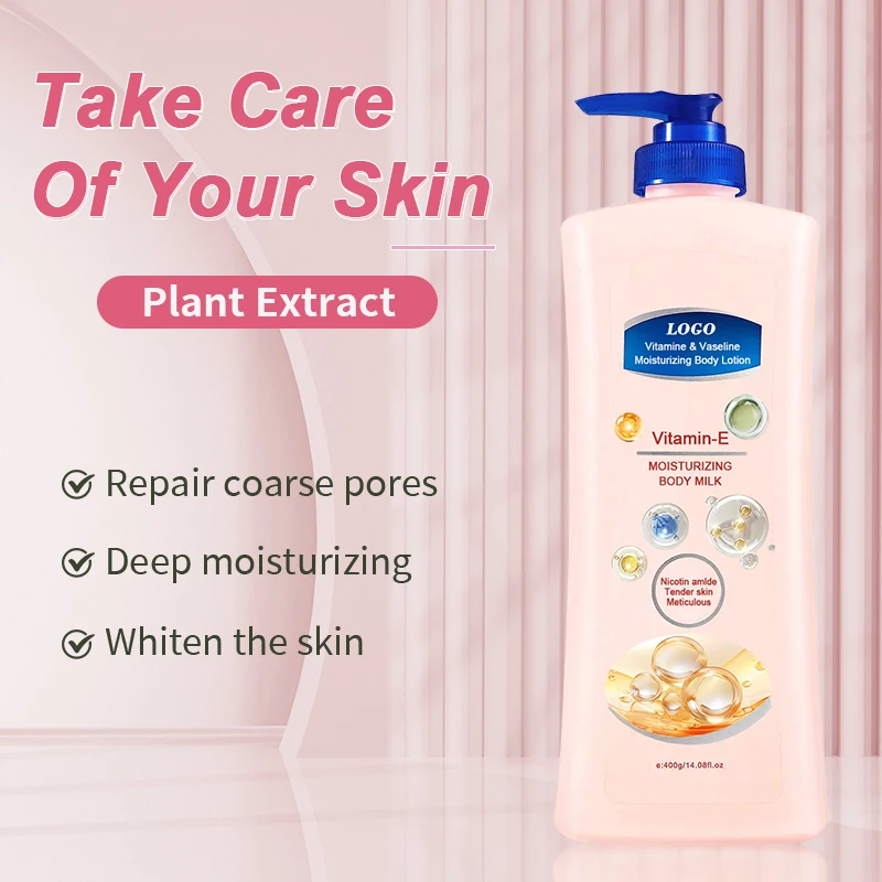 Hot selling customized  moisturizing vitamin korean body cream container Petroleum jelly body lotion female body lotion
