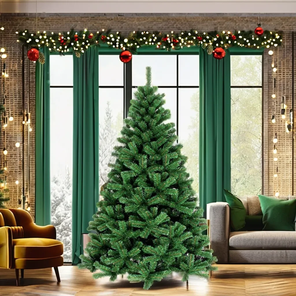 2024  PVC Christmas Tree Simulated Pine Leaf For Festival Decoration