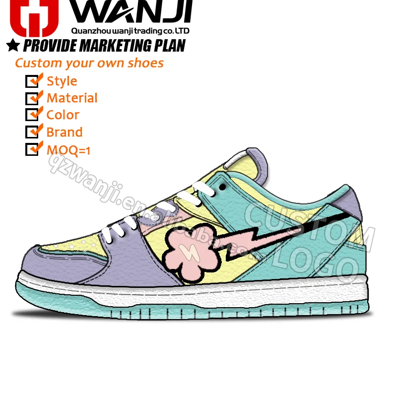 Fashion Men Blank Shoes Manufacturers Basketball Custom Logo Shoe Men Low High Casual Sport Leather Sneakers