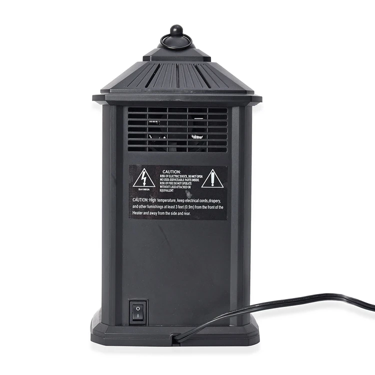 400W electric mini freestanding lantern fireplace heater