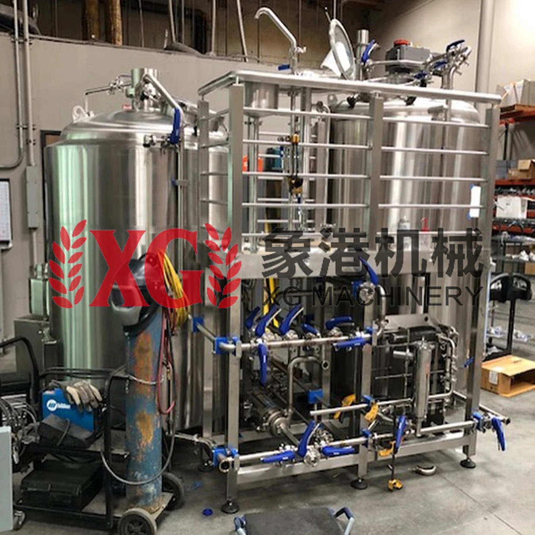 600L 6HL 5BBL Stainless steel direct fire heating combined 3 vessel complete all grain brewing system