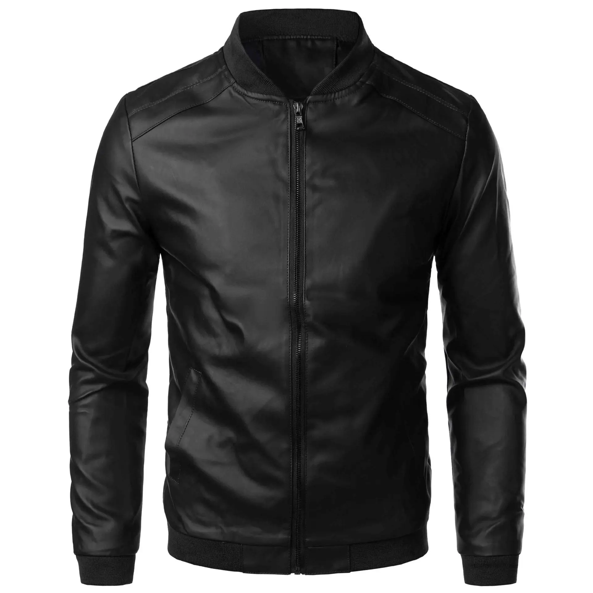 Design puffer sheepskin coats genuine motorbike motorcycle leather jacket