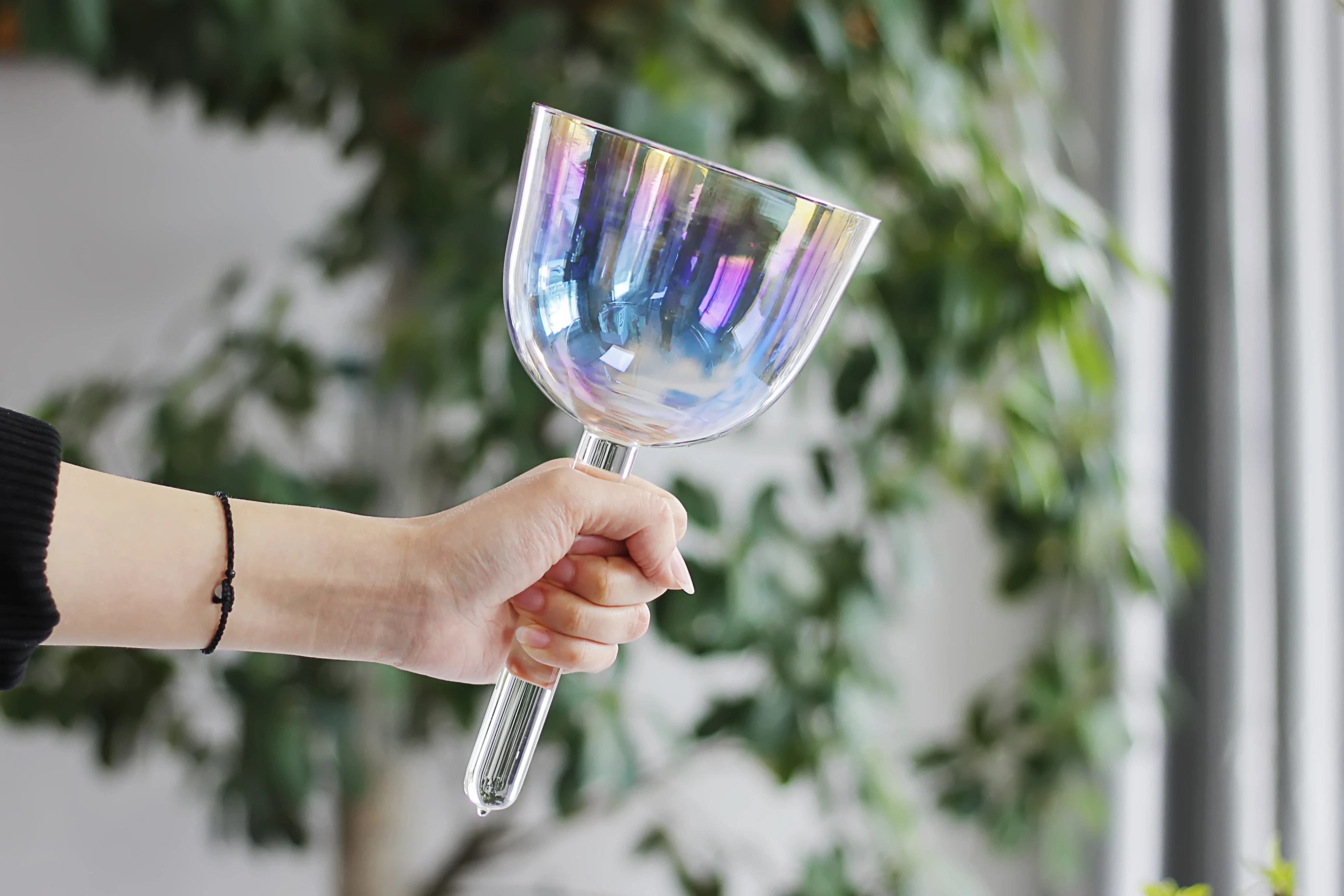 Hand-Held crystal singing bowl Set BEST Sound Healing Chakra Crystal Energy 3' - 9' colorful customer design 432hz 440hz