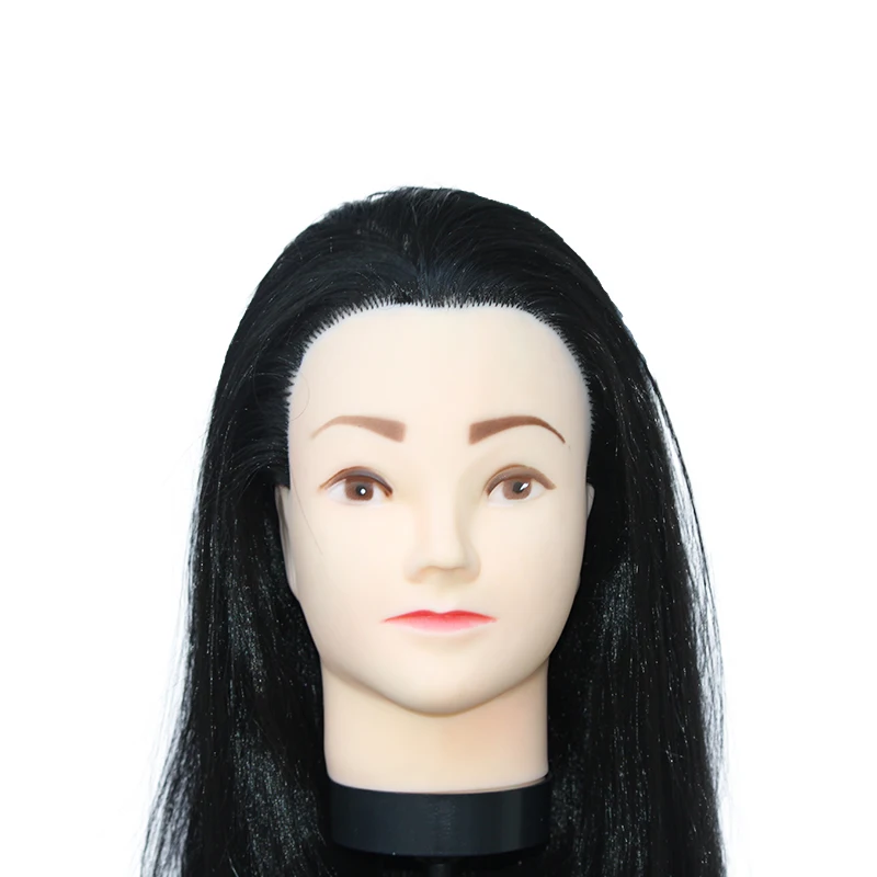 Beauty salon hairdressing training heads synthetic hair dummy doll head for training
