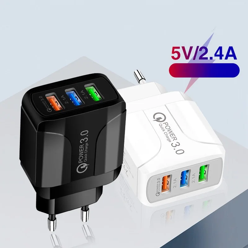 Сетевое зарядное устройство с 3 Usb-портами 5 В 2 4