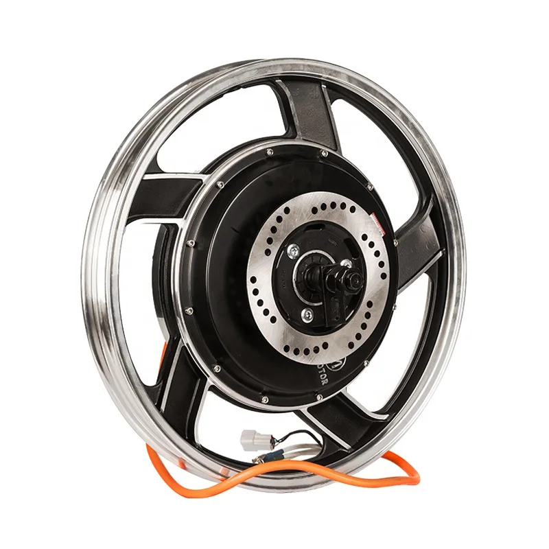 YM MOTOR 17 Inch  Moped Rim 1500w 70kmh V1 BLDC Hub Motor Generator with Chain Wheel for Gas-electric Hybrid Vehicle Motorcycle