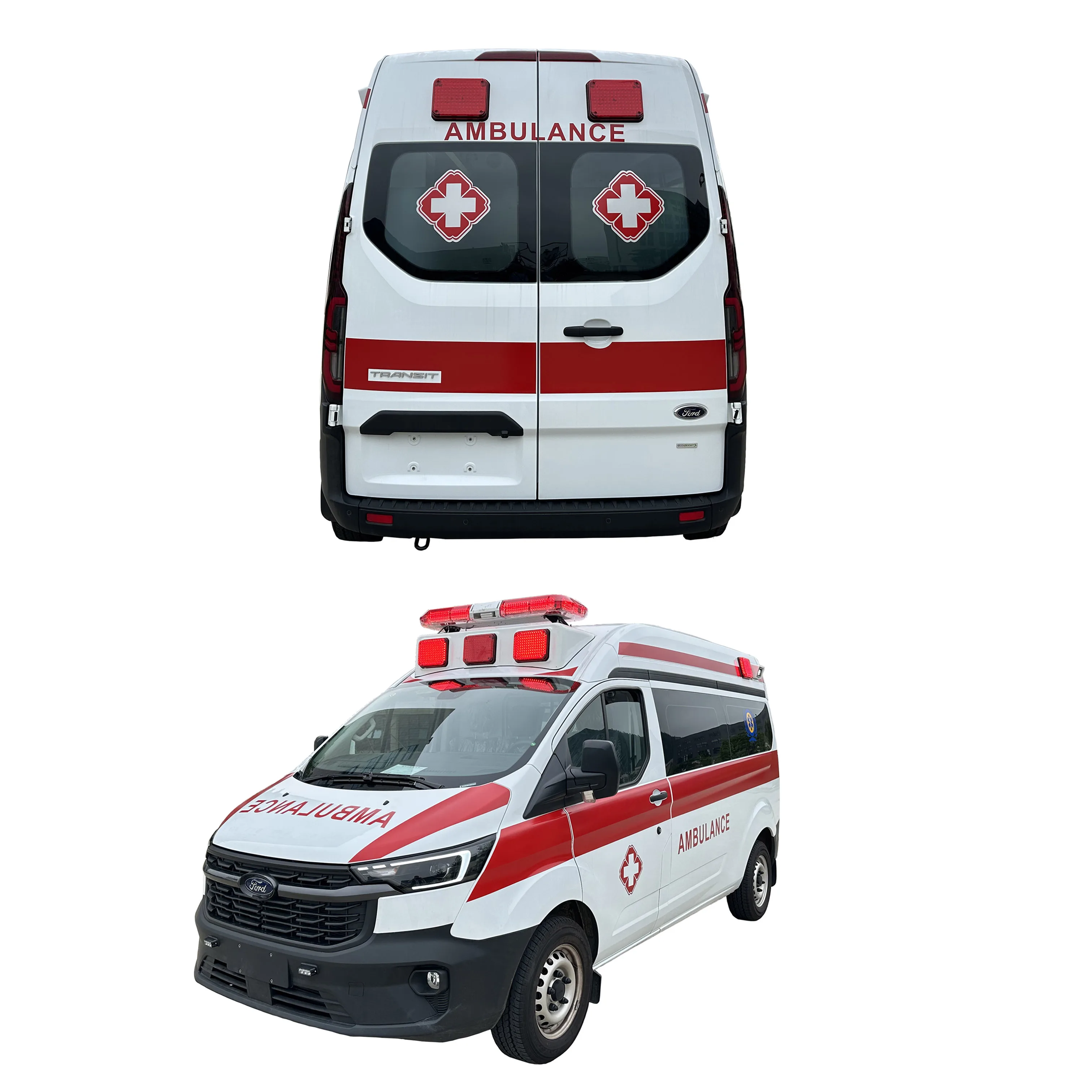 Hospital First Aid Ambulance Car Transit V362 Monitoring Transport ICU Mobile Medical Ambulance Rescue Vehicle