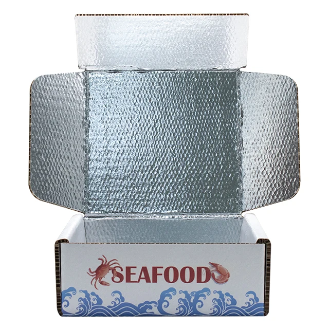 Custom Logo Insulated Foam Thermal Frozen Food Packaging Products Shipping Boxes For Sea Food And Chocolate