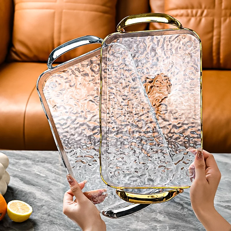 acrylic storage cornstarch dinner non-slip camping enamel serving tray Dry Fruit  Perfume Box Food Arabic Beverages