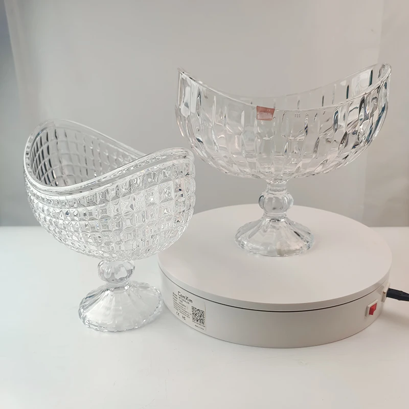 Top Seller Glass Bowl Large Custom Heavy Base Serving Glass Cocktail Glasses Dispenser Punch Bowl Set for Party