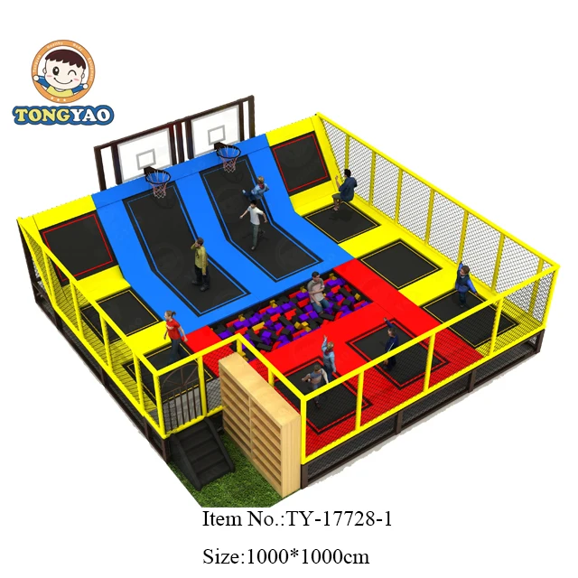 New Design Game Zone Rock Climbing Wall Jumping Indoor Trampoline Park for Kids Foam Pit Cubes Customized Custom 10 Years CN;GUA