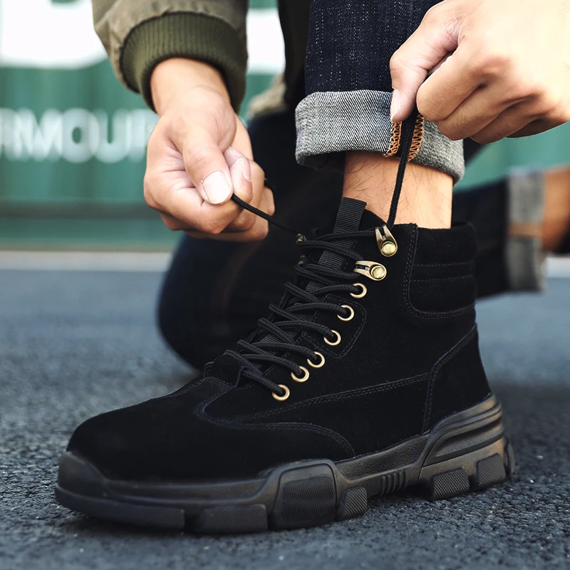 
RTS Wholesale 2019 mens classic Leather shoe cool tooling boots martin boots for men 