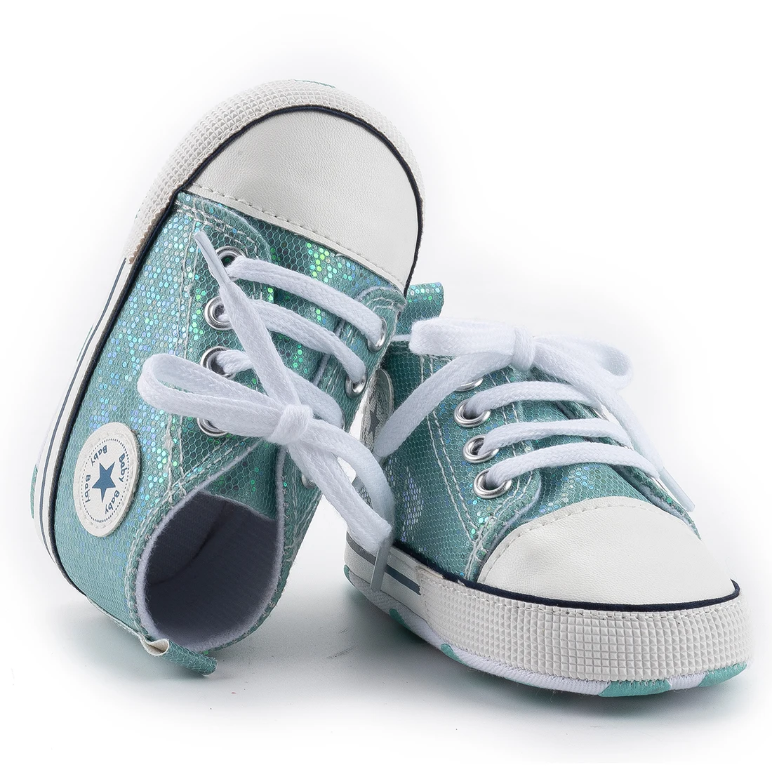 Hot New Born Infant Girl Boy Colorful Sequins Casual Baby Shoe With Lights Sandals