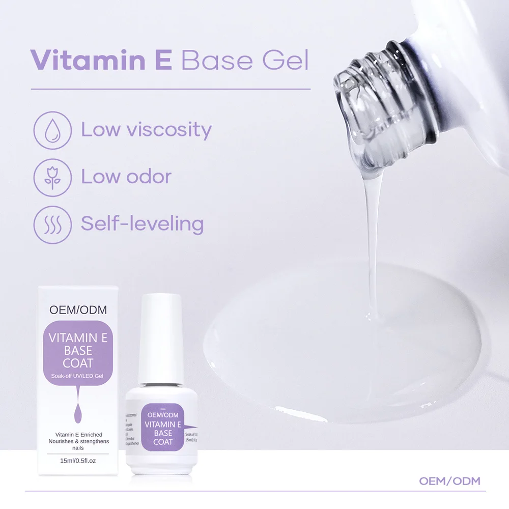 Missgel Available in stock Low Viscosity Base Gel Nail Care Custom Private Label Base Coat Gel OEM/ODM Vitamin E Base Coat