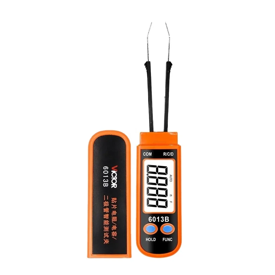VICTOR 6013B SMD Clip Tweezer Resistor capacitor diode intelligent Smart IC tester