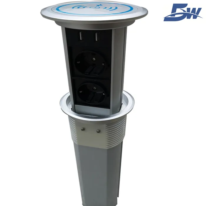 BW Home elevation tower electrical outlet motorized lift pop up power plug charger kitchen socket