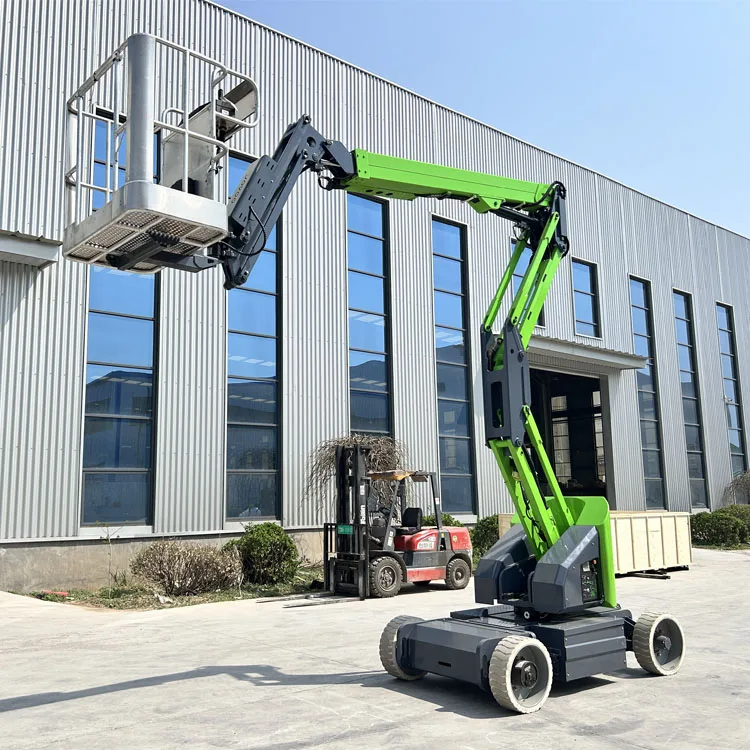 electric self propelled vertical mast boom lift mobile compact lift with single mast and EPA