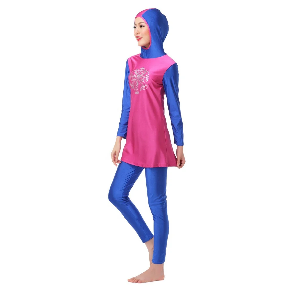 Wholesale Low Quantity Woman Bath Swim Suit Islamic Hijab Muslimah Swimwear Swimsuits full cover bathing suit