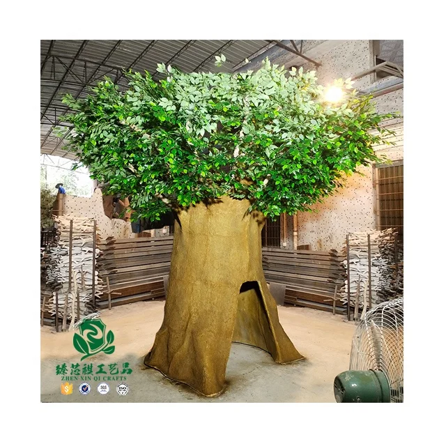 China manufacturer Custom Indoor Fiberglass Trunk Big Artificial tree house outdoor
