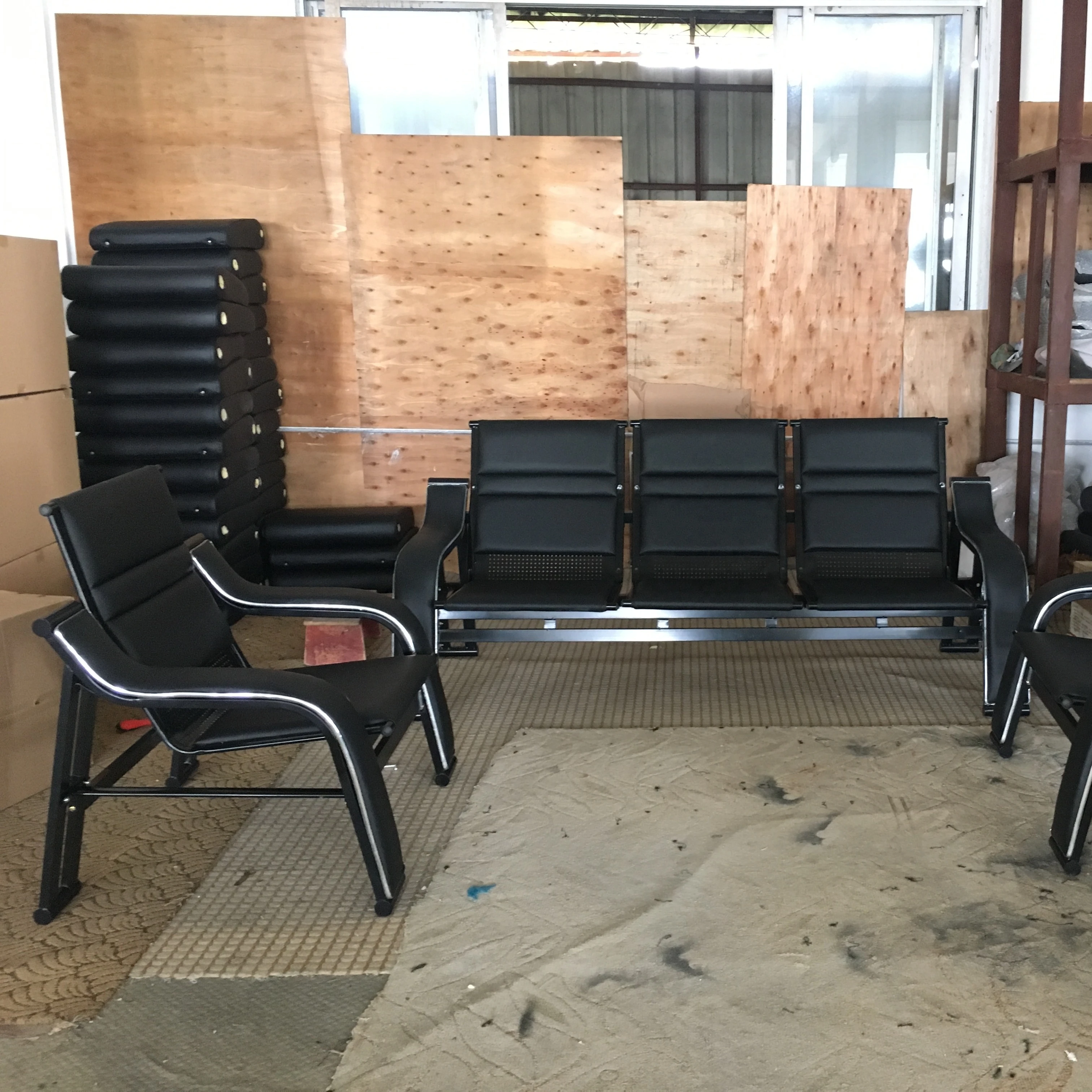 high quality sofa set  waiting furniture salon waiting room chairs used