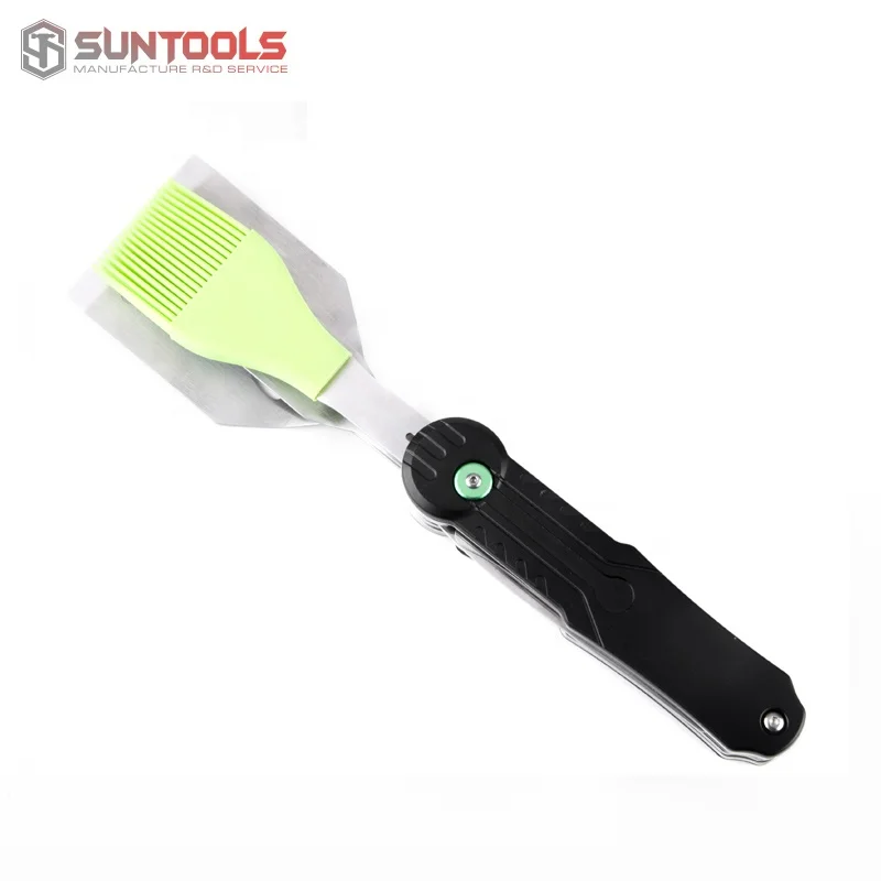 5 in 1 Detachable Grilling Multitool Knife Fork Turner basting brush bottle opener Foldable Utensil Set BBQ Multi Tool