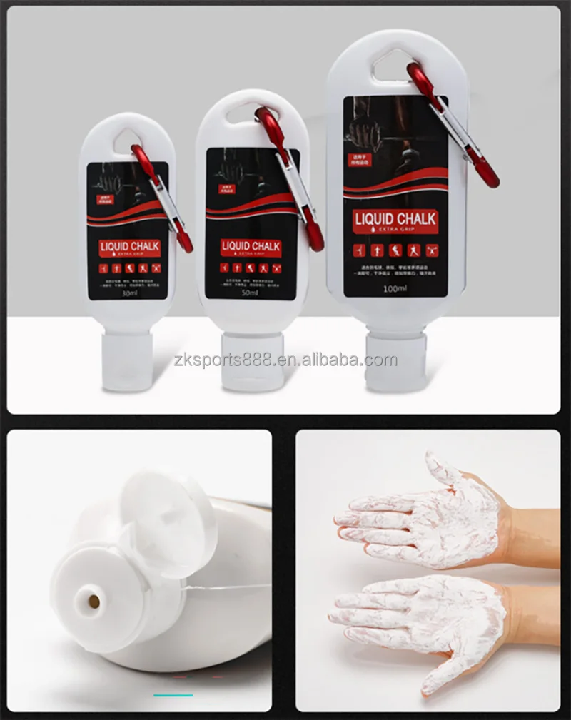 100ml Manufacturer custom logo magnesium carbonate black gym liquid chalk