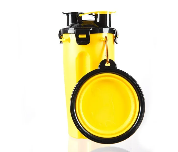 OEM Dog pet feeding bowl folding outdoor travel cup Pets go out for water|Single bowl, double bowl