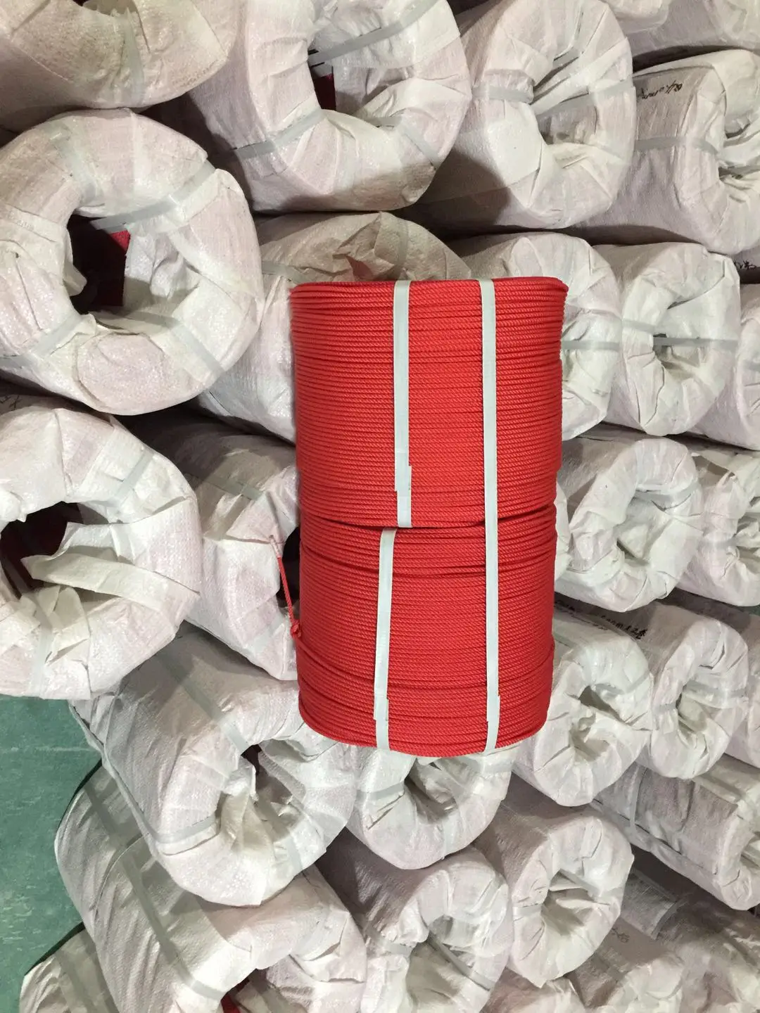 3 strand 4mm 7mm red black heavy tarred kuralon sinking rope for longline deep sea marine fishing