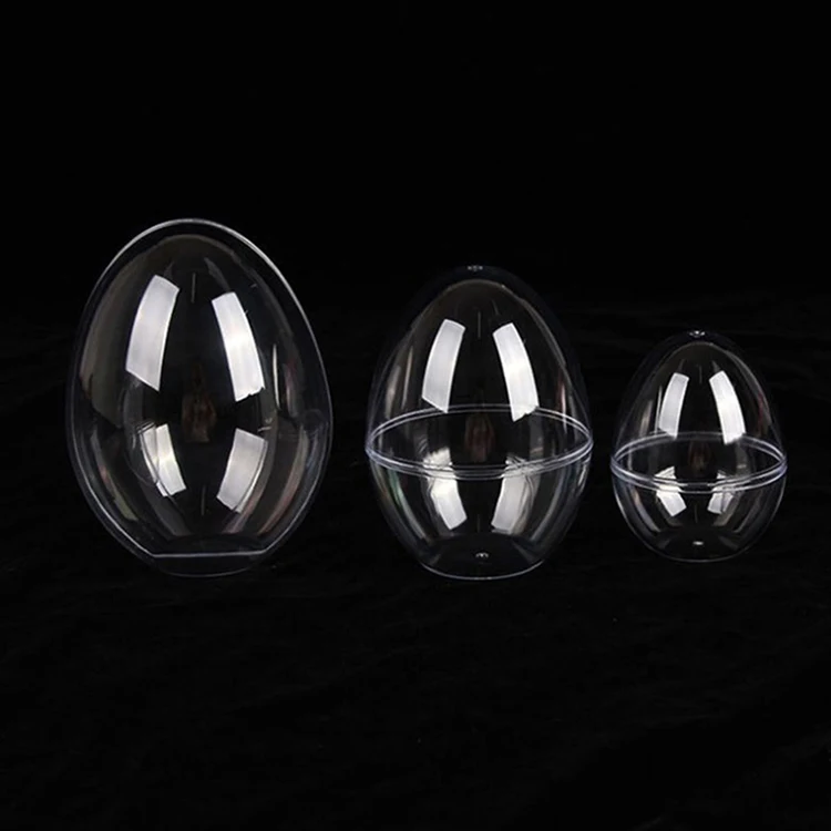 Personalized Clear Transparent Plastic Easter Egg Easter Gifts Bunny Standing Eggs Shaped Bauble Candy Box