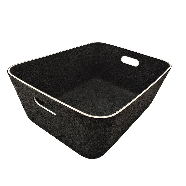 Multifunction Needled and thermoforming felt novelty Storage Boxes non woven PET polyester felt laundry basket